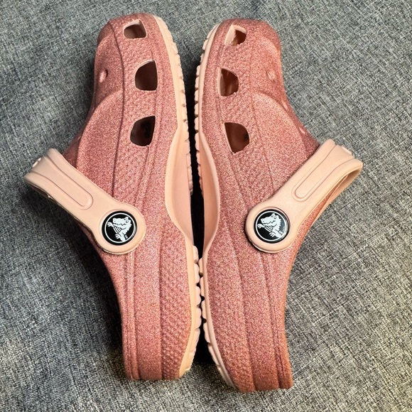 Pink rose glitter kids crocs EUC - Picture 7 of 10